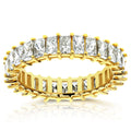 Annello By Kobelli 14K Yellow Gold 4 7 8Ct Tdw Diamond Princess Baguette Eternity Band Size 8.5