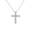 Annello By Kobelli 10K Gold 1 10 Carat Tdw Cross Necklace Shared Prongs Setting