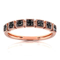 Annello By Kobelli 10K Rose Gold 1 6Ct Tdw Black Diamond Wedding Ring
