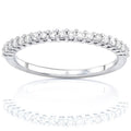 Annello By Kobelli 14K Gold 1 4Ct Lab Grown Diamond Prong Semi Eternity Womens Wedding Band
