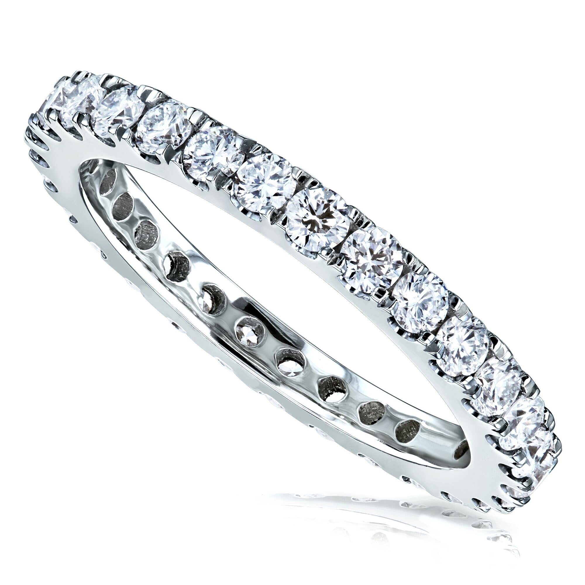 Annello By Kobelli 14K Gold 1Ct Tdw Eternity Diamond Wedding Band