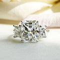 Annello By Kobelli 14K White Gold 6 3 4 Carat Tgw Three Stone Radiant Cut Moissanite Statement Engagement Ring Hi Vs