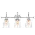Annha Sand Nickel 3 Light Cone Glass Shade Wall Sconce