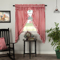 Vhc Brands Farmhouse Prairie Annie Buffalo Cotton Checkered Ruffled Curtain Pair