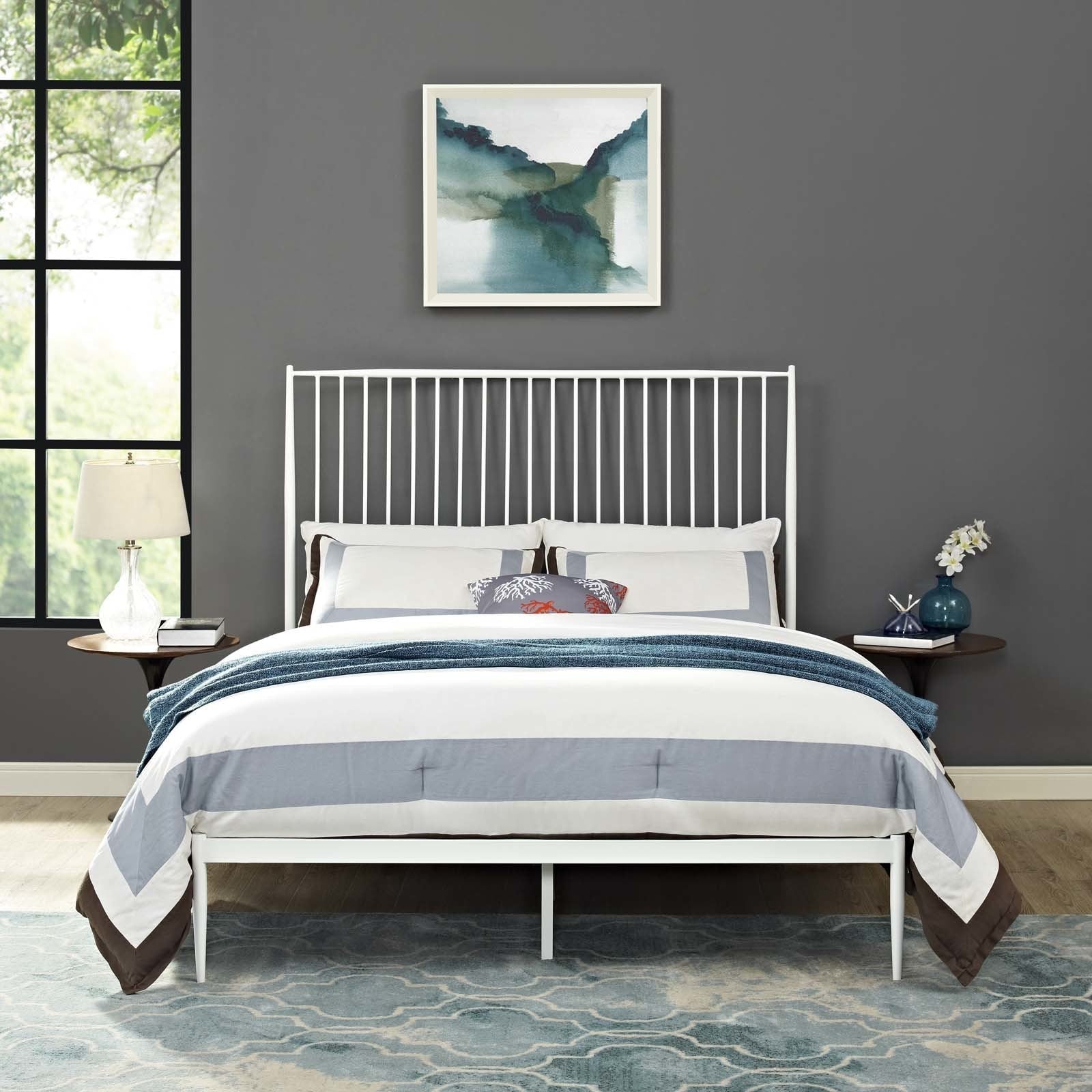 Annika Queen Farmhouse Style Platform Bed