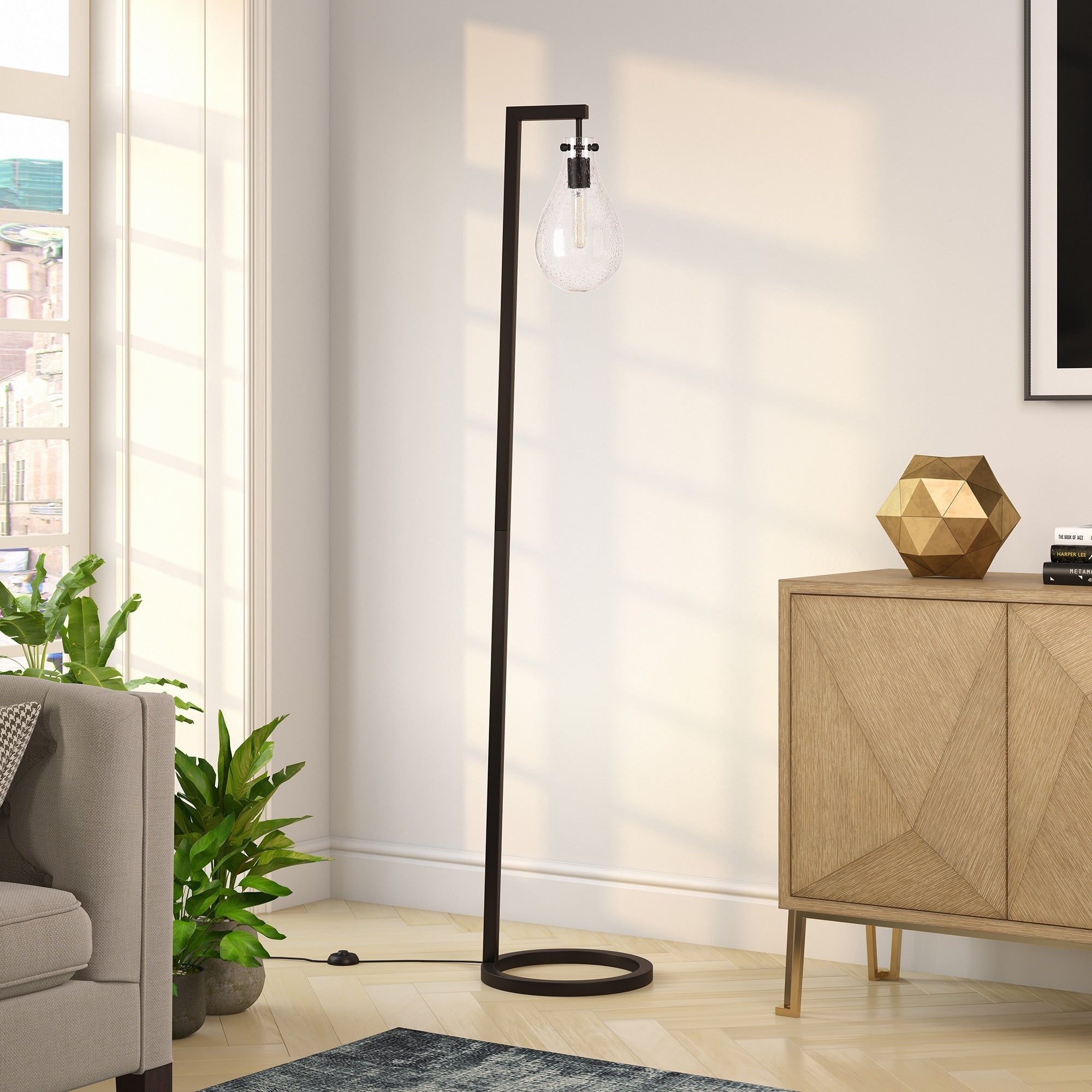 Anslem Floor Lamp In Blackened Bronze