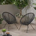 Anson Outdoor Hammock Weave Chair With Steel Frame Set Of 2 By Christopher Knight Home