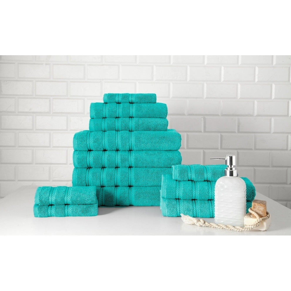 Antalya Collection Thick Soft 600 Gsm Turkish Cotton 12Piece Towel Set