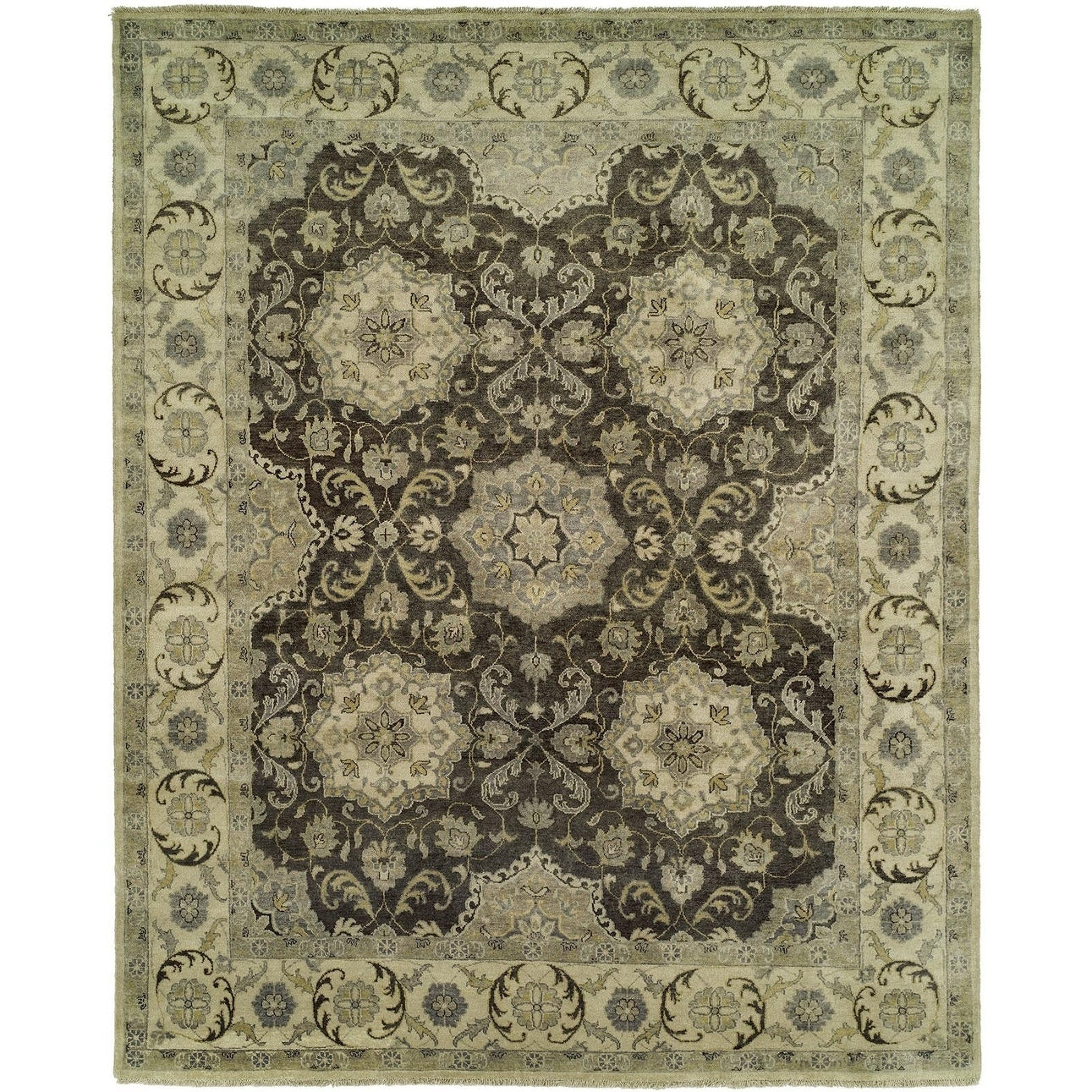 Antalya Mocha Grey Hand Knotted Area Rug