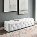 Anthem 72 Tufted Button Entryway Faux Leather Bench