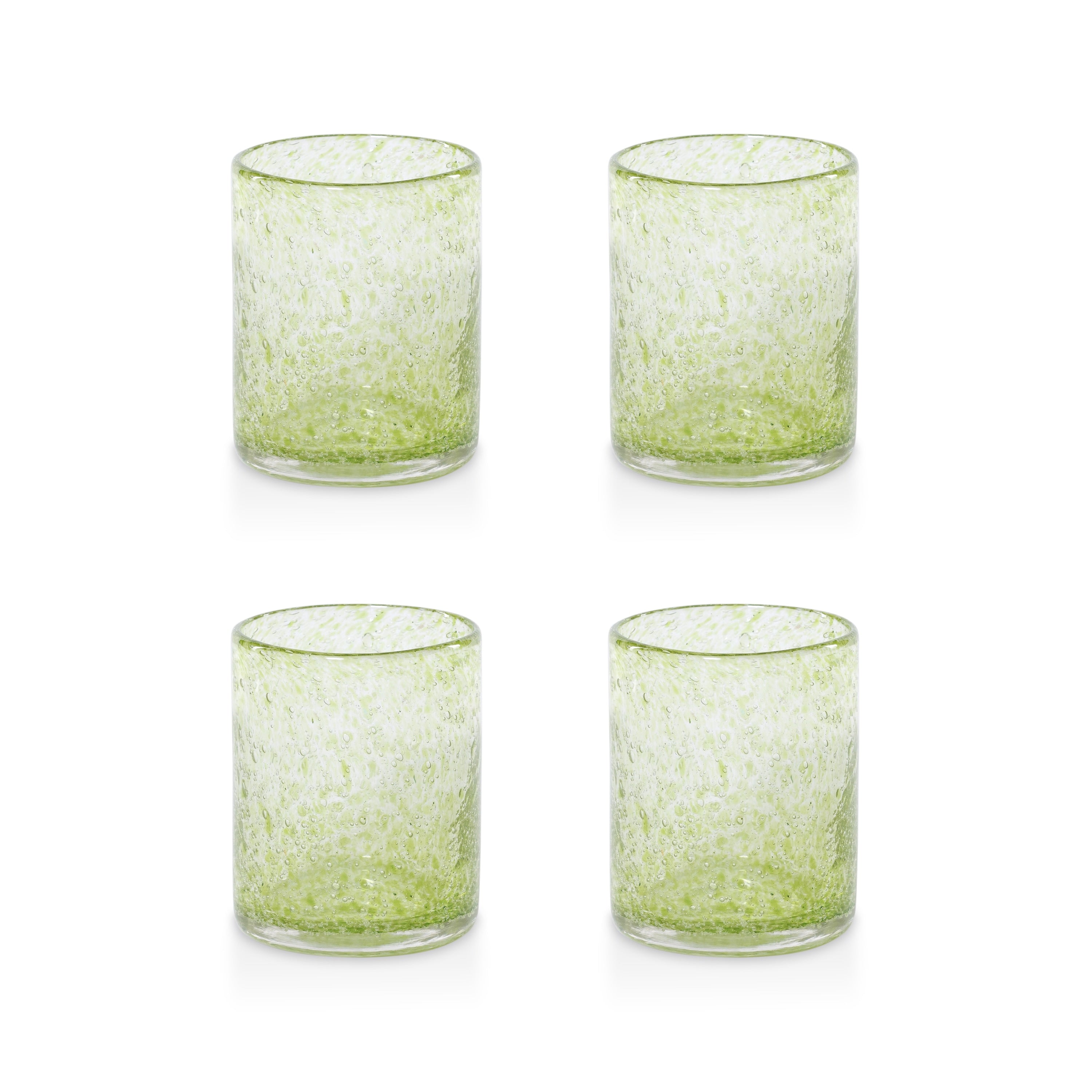 Antibes Bubble Glass Tumblers Set Of 4