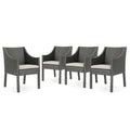 Antibes Outdoor Wicker Dining Chair With Cushions Set Of 4 By Christopher Knight Home