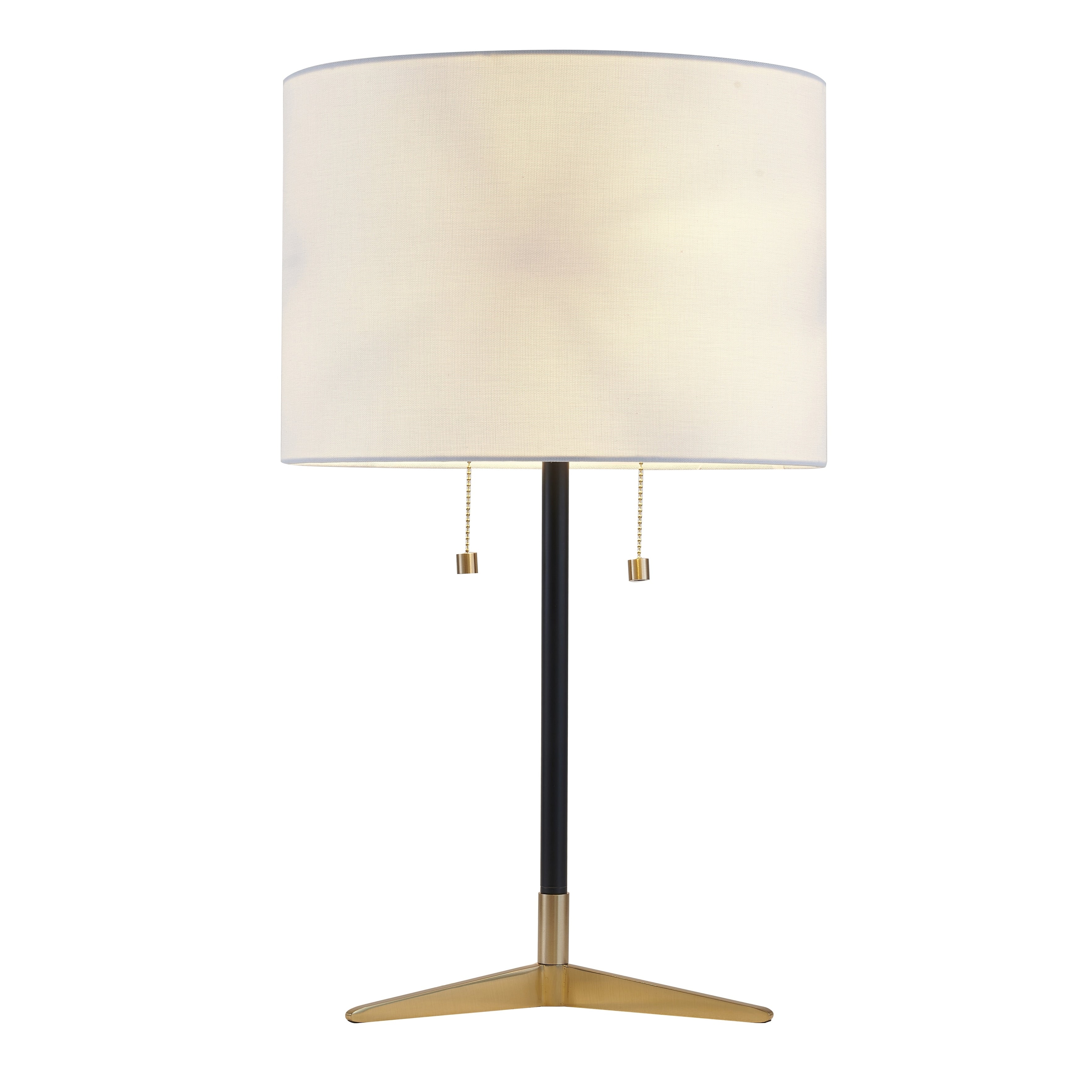 Antique Brass And Black Metal Frame Table Lamp