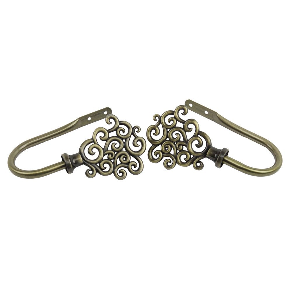 Instyledesign Antique Brass Cloud Curtain Holdback Set Set Of 2 N A