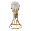 Antique Brass Metal Table Lamp With Crystal Ball
