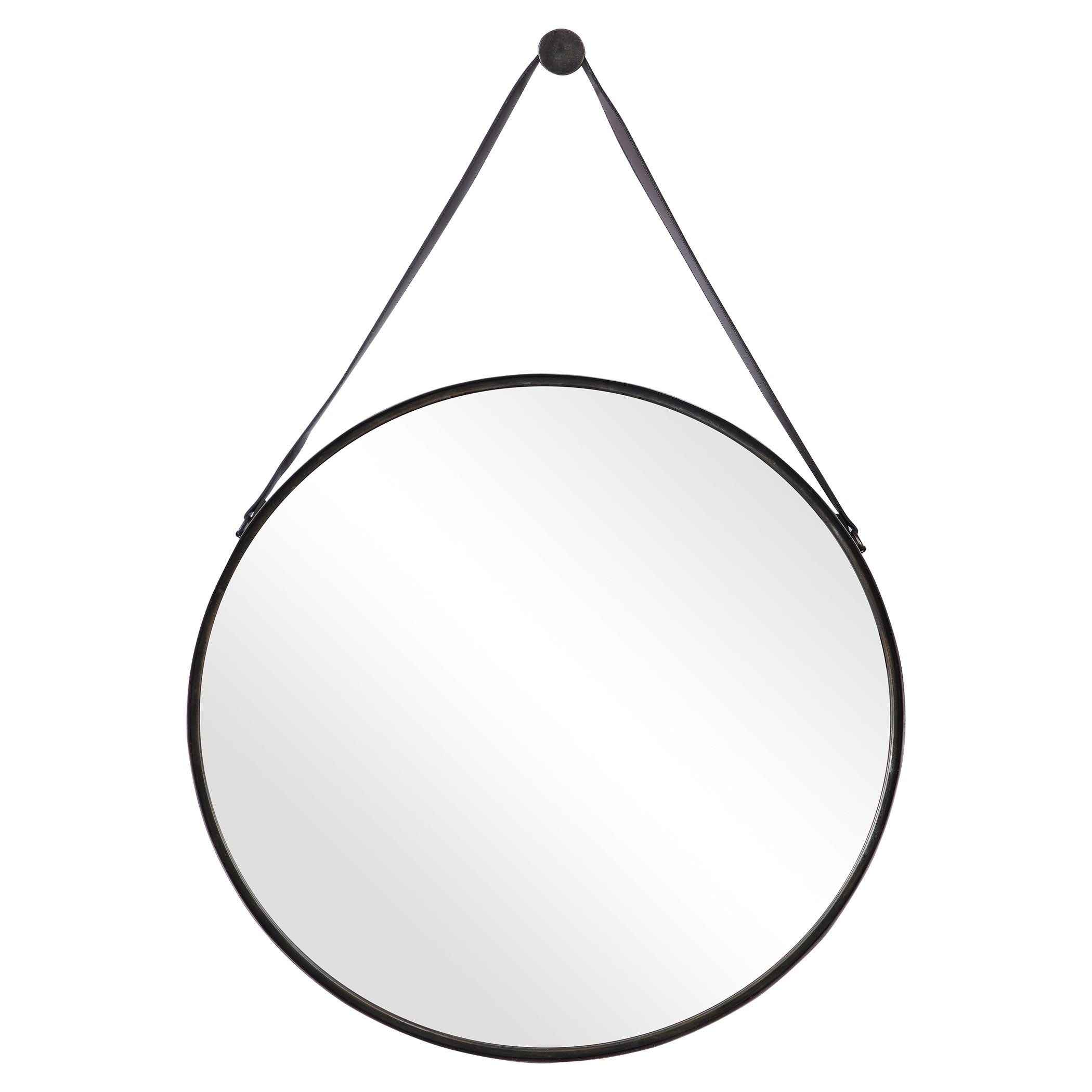 Antique Bronze Round Mirror