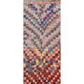 Antique Checkered Moroccan Oriental Area Rug Wool Hand Knotted 36 X 72