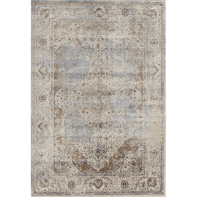 Antique Collection Red Black Area Rug