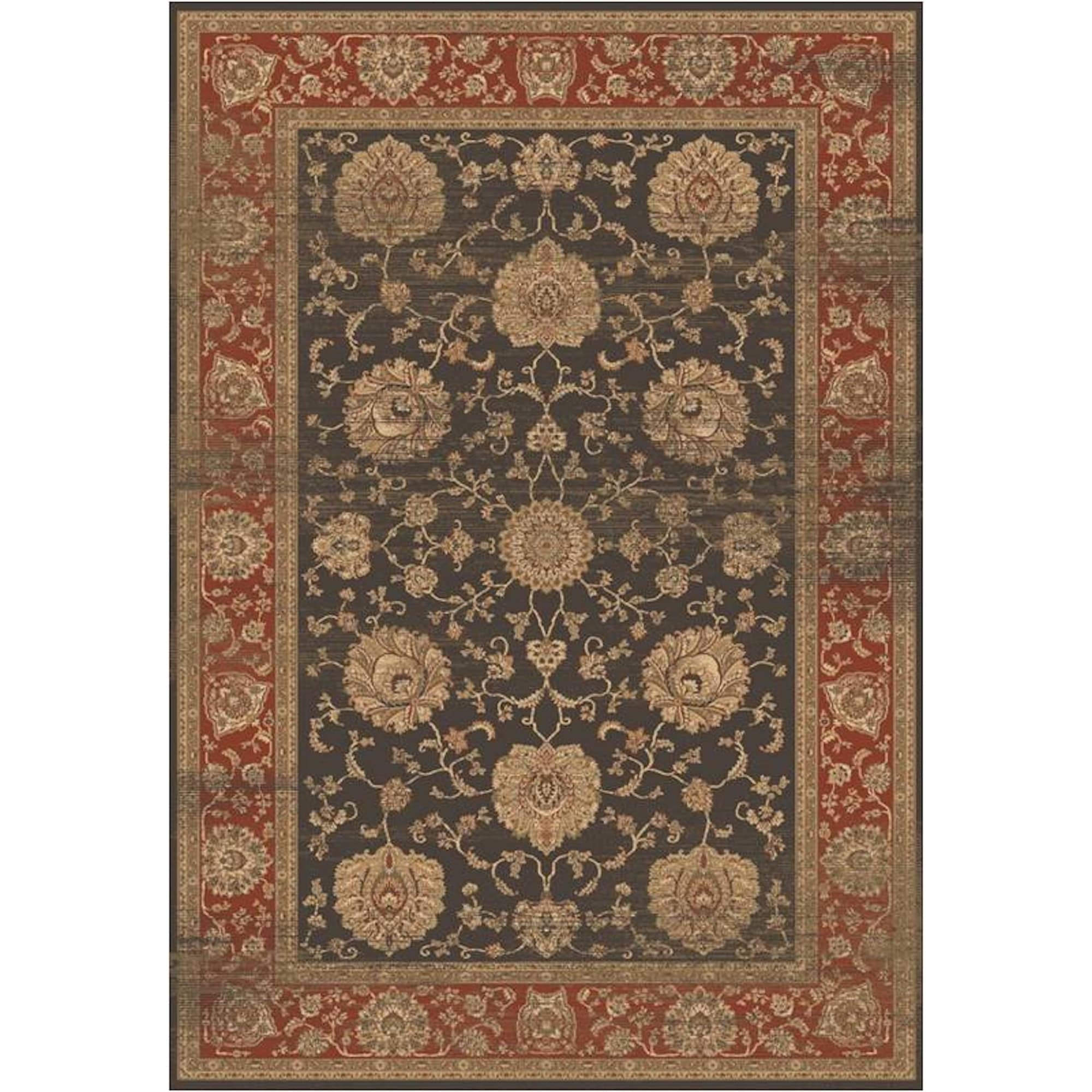 Antique Collection Brown Blue Area Rug