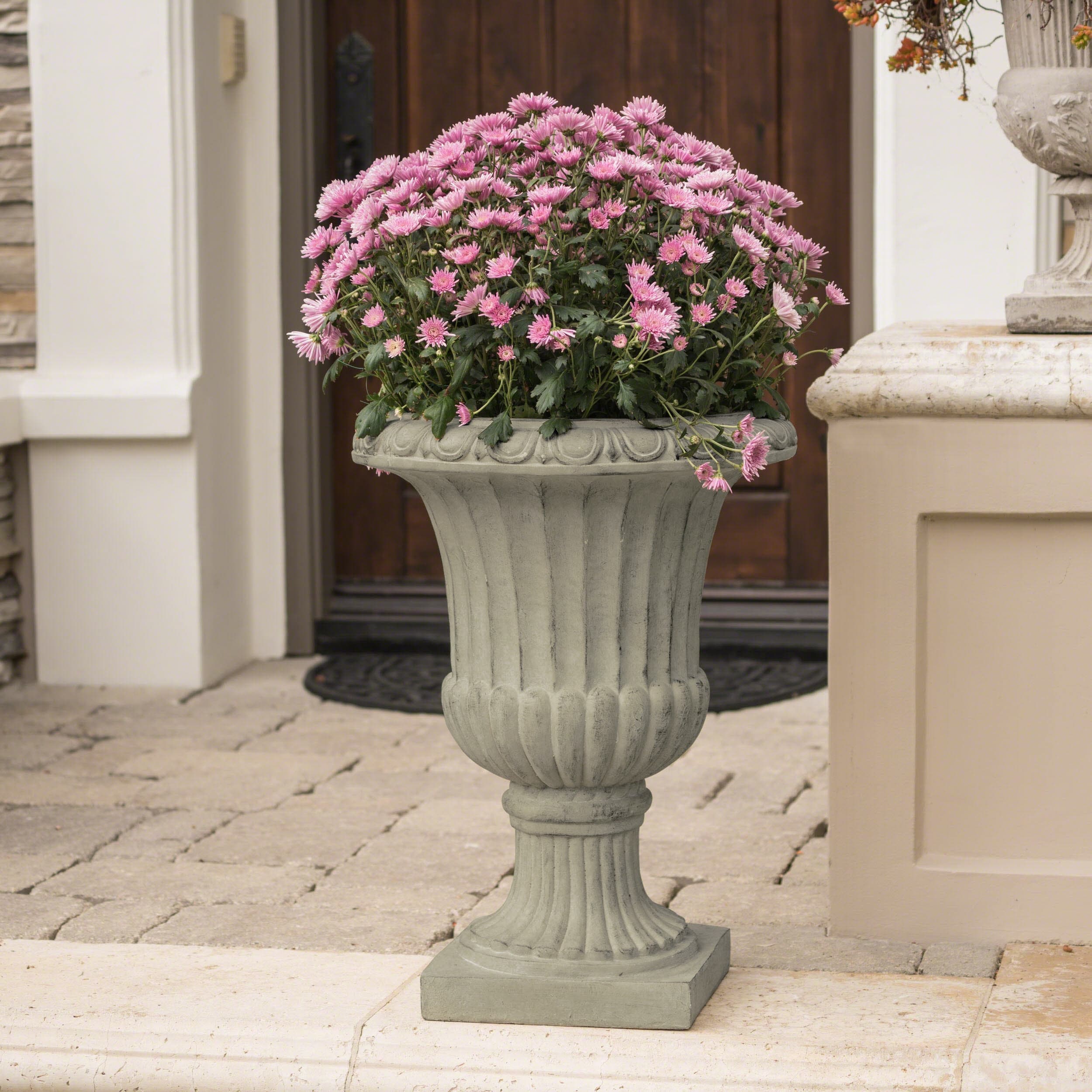 Christopher Knight Home Antique Green Italian 26 Inch Urn Planter