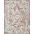 Antique Loom Power Loom Polyester Beige Rust Area Rug 2 X 3
