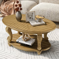 Antique Natural Cocktail Table Coffee Table With Open Storage Shelf Side Table Sofa Table Center Table