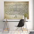 Antique Rome Roma Map Premium Gallery Wrapped Canvas