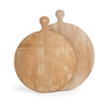 Antique Round Whitewash Cutting Boards Set Of 2