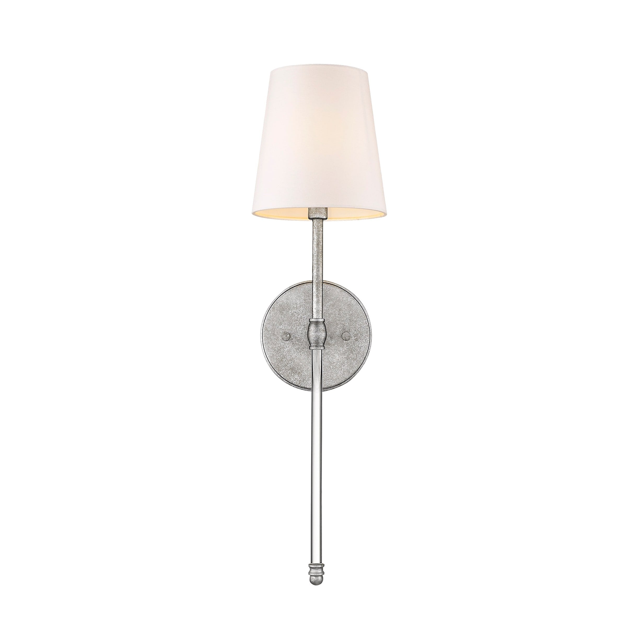 Antique Silver 1 Lt Sconce With Shade
