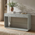 Antique Style Console Table 3 Storage Drawers Display Shelf Curved Legs Painted Finish Entryway Hallway Living Room