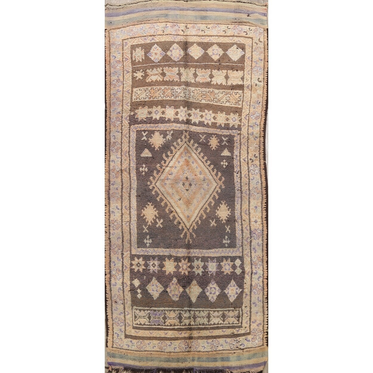 Antique Tribal Oriental Moroccan Hallway Runner Rug Wool Handmade 52 X 130