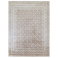 Antique Weave Bamboo Hand Knotted Bamboo Silk Beige Area Rug