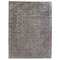Antique Weave Bamboo Hand Knotted Bamboo Silk Ivory Silver Area Rug 6 X 9