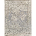 Antique Weave Bamboo Hand Knotted Bamboo Silk Silver Area Rug