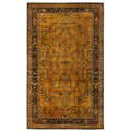 Antique Weave Mohajeran Hand Knotted New Zealand Wool Gold Black Area Rug