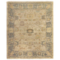 Antique Weave Oushak Hand Knotted New Zealand Wool Beige Gray Area Rug 14 X 18