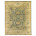 Antique Weave Oushak Hand Knotted New Zealand Wool Cobalt Ivory Area Rug