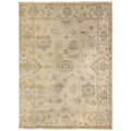 Antique Weave Oushak Hand Knotted New Zealand Wool Ivory Area Rug 14 X 18