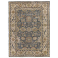Antique Weave Oushak Hand Knotted New Zealand Wool Ivory Cobalt Area Rug 10 X 14