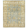 Antique Weave Oushak Hand Knotted New Zealand Wool Light Blue Ivory Area Rug
