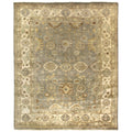 Antique Weave Oushak Hand Knotted New Zealand Wool Light Blue Ivory Area Rug