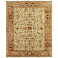 Antique Weave Serapi Hand Knotted New Zealand Wool Ivory Rust Area Rug 15 X 196