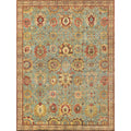 Antique Weave Serapi Hand Knotted New Zealand Wool Light Blue Ivory Area Rug