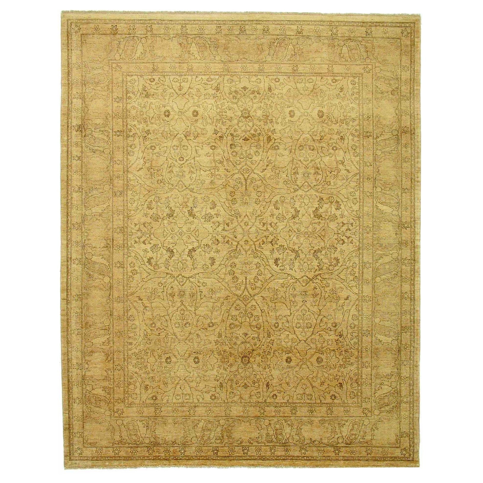 Antique Weave Ziegler Hand Knotted New Zealand Wool Beige Area Rug 156 X 246
