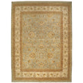 Antique Weave Ziegler Hand Knotted New Zealand Wool Blue Beige Area Rug 14 X 186