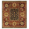 Antique Weave Hand Knotted New Zealand Wool Navy Area Rug