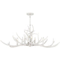Antique White Six Light Linear Chandelier From The Brosh Collection