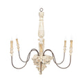 Wood Metal Chandelier With 6 Lights