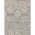 Antiqued Silk Hand Knotted Bamboo Silk Beige Area Rug