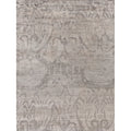 Antiqued Silk Hand Knotted Bamboo Silk Silver Area Rug